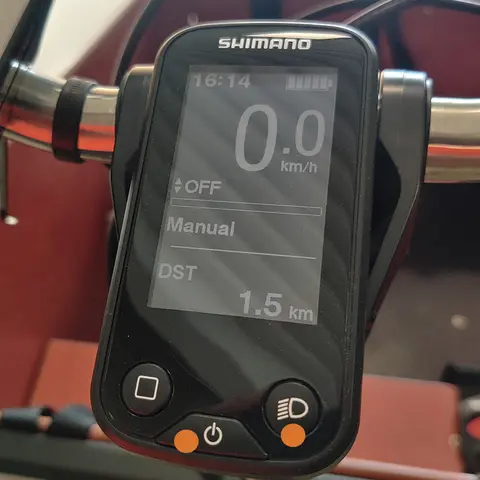 Bakfietsin valojen ja virran moduuli ohjaustangossa